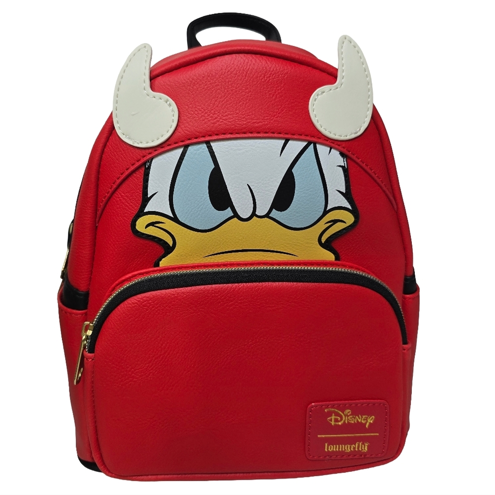 Loungefly Disney Donald Duck Devil EE Exclusive Glow Mini Backpack NWT